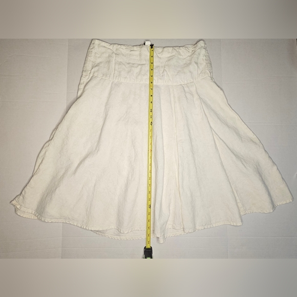 [GAP] Boho Linen Skirt Fitted Top & flowy bottom ☆ Off White Light pattern - Picture 14 of 15